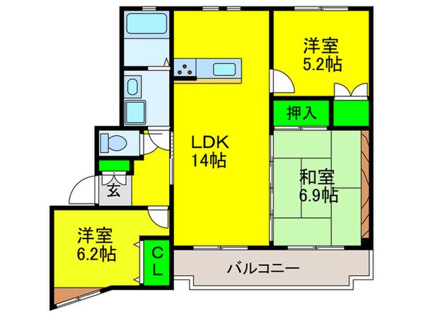 伽藍館の物件間取画像